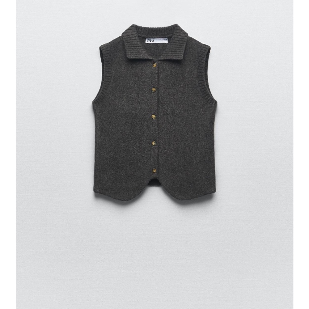 Zara knit polo collar